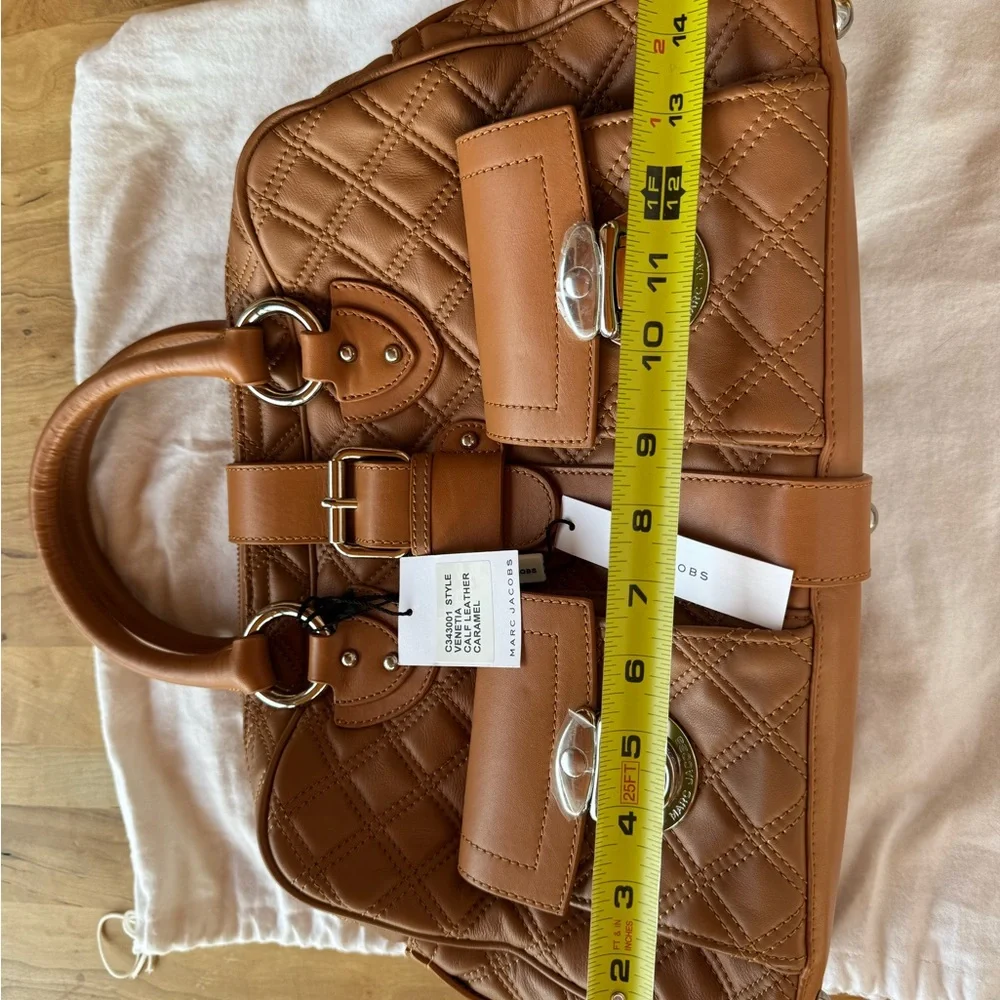 New unused Marc Jacobs Venetia Calf leather hand bag in Caramel - Picture 5 of 9